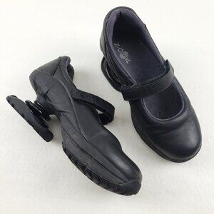 Z-Coil Mary Jane Shoe Womens 8 Black Leather Spring Heel Pain Relief Orthopedic